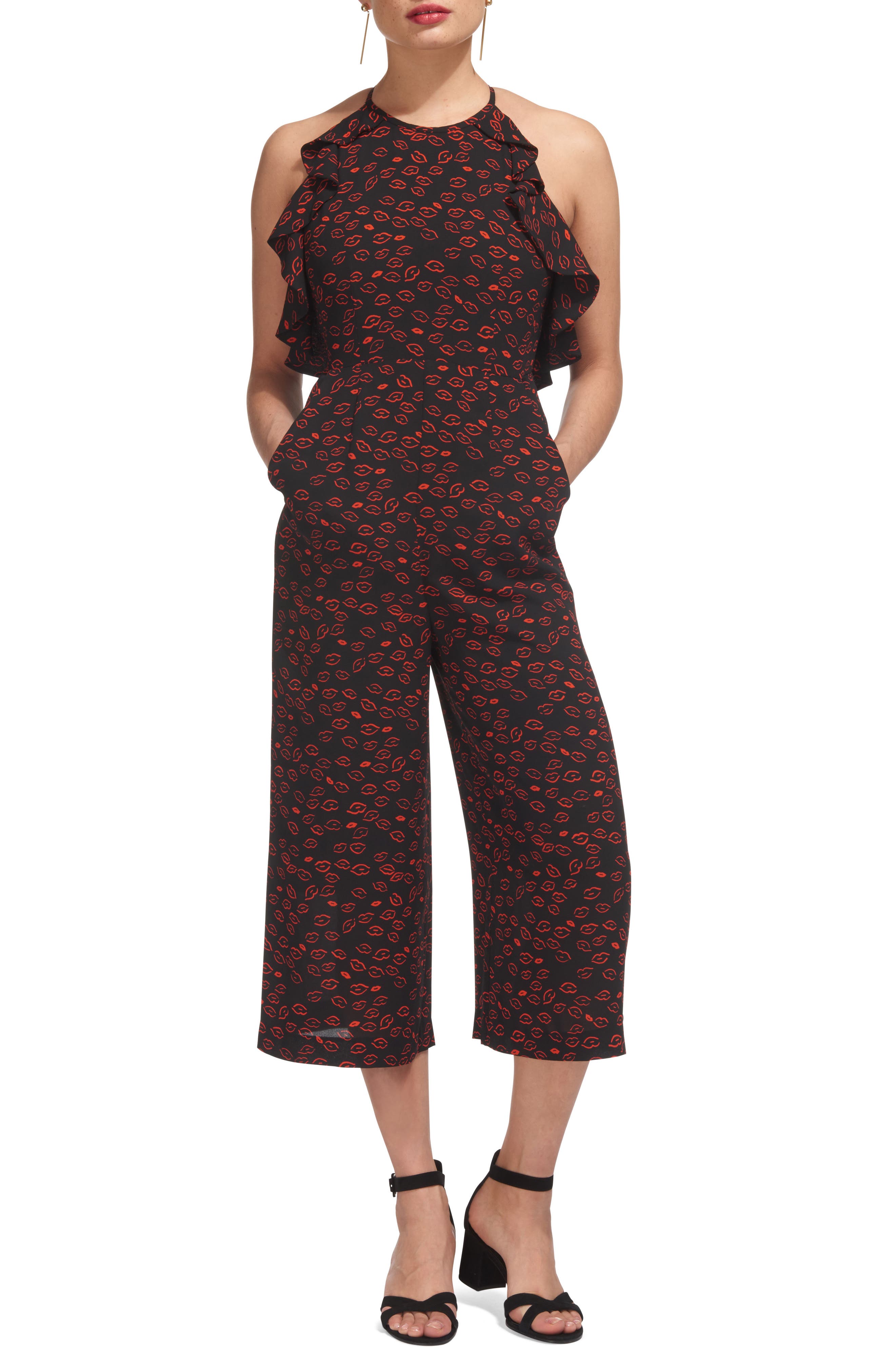 whistles palm print jumpsuit