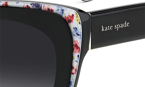 Shop Kate Spade New York Marigolds 51mm Gradient Cat Eye Sunglasses In Black/grey Shaded