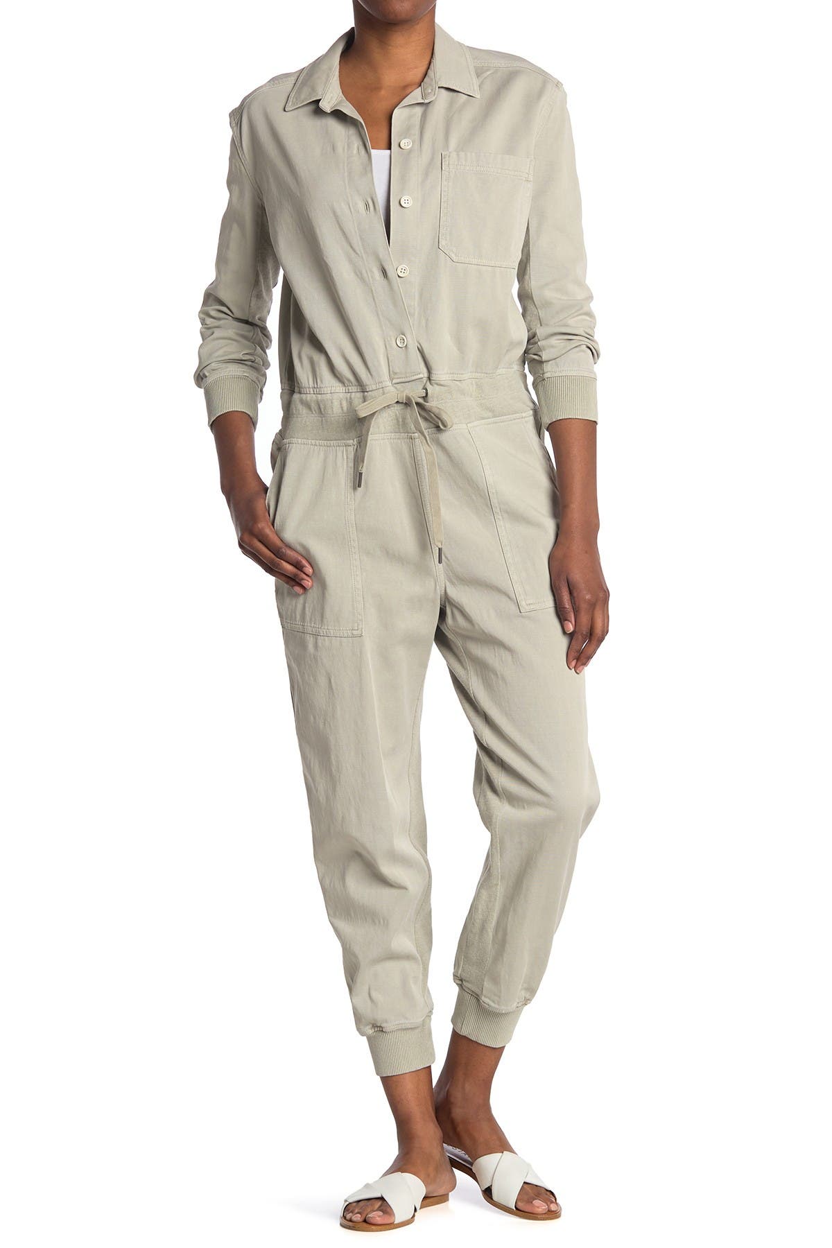 James Perse Knit Jumpsuit In Silver