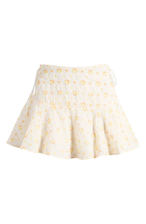Shop Mistress Rocks Floral Embroidered Miniskirt In Cloud