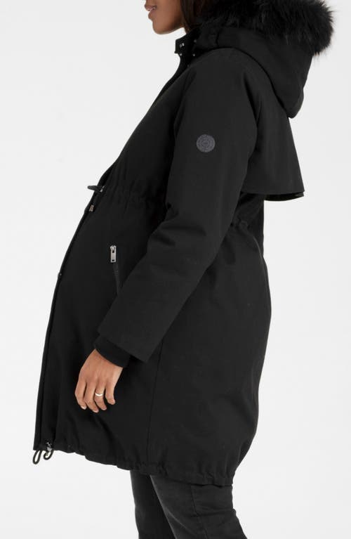 Seraphine Zorah 3-in-1 Down Maternity Parka In Black