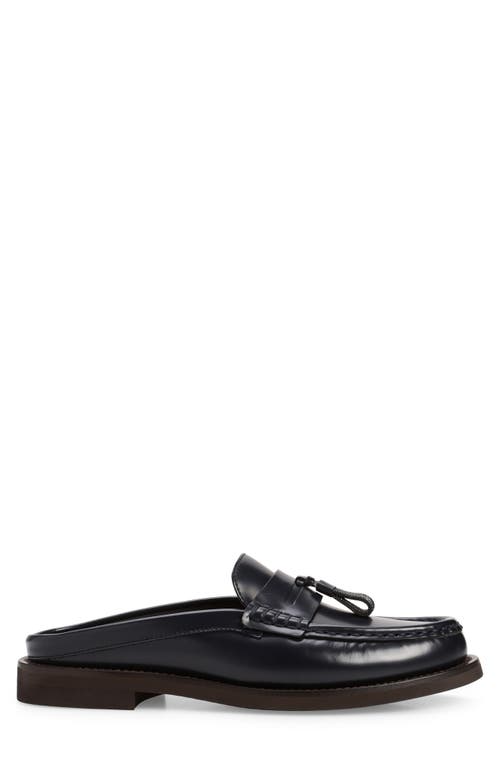 Brunello Cucinelli Tassel Loafer Mule In Night Sky