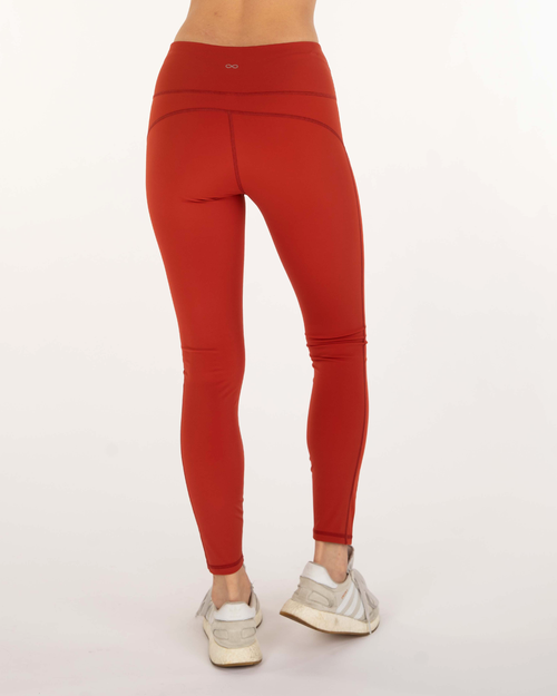 Rebody Active Incline Silkiflex High Waist Leggings 26" In Mars Red