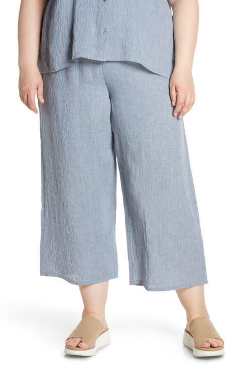 Women's 100% Linen Trousers & Wide-Leg Pants | Nordstrom