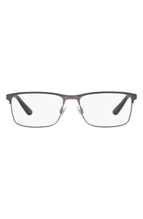 56mm Rectangular Optical Glasses in Matte Navy