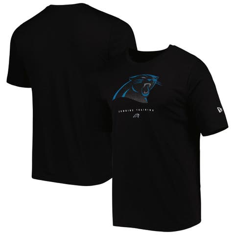 Men's New Era Cream Carolina Panthers Sideline Chrome T-Shirt