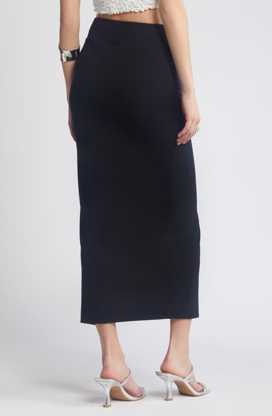 Shop Open Edit Twist Front Maxi Skirt In Black