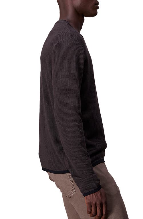 Shop Rag & Bone Harvey Crewneck Cotton Sweater In Slatebrown