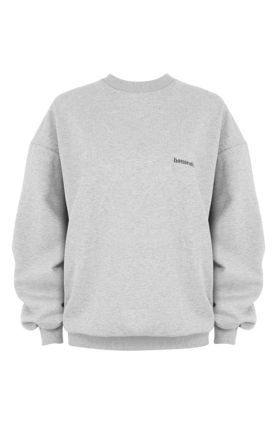 Shop House Of Cb Tommy Logo Cotton Sweatshirt In Grey