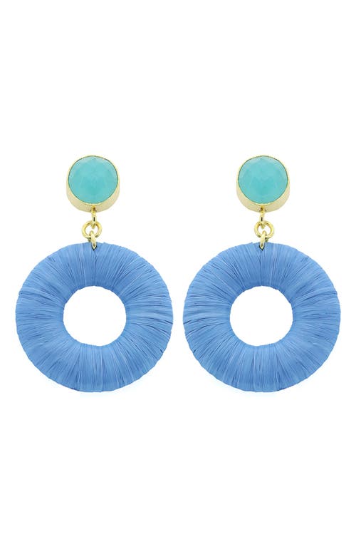 Panacea Raffia Open Circle Drop Earrings in at Nordstrom