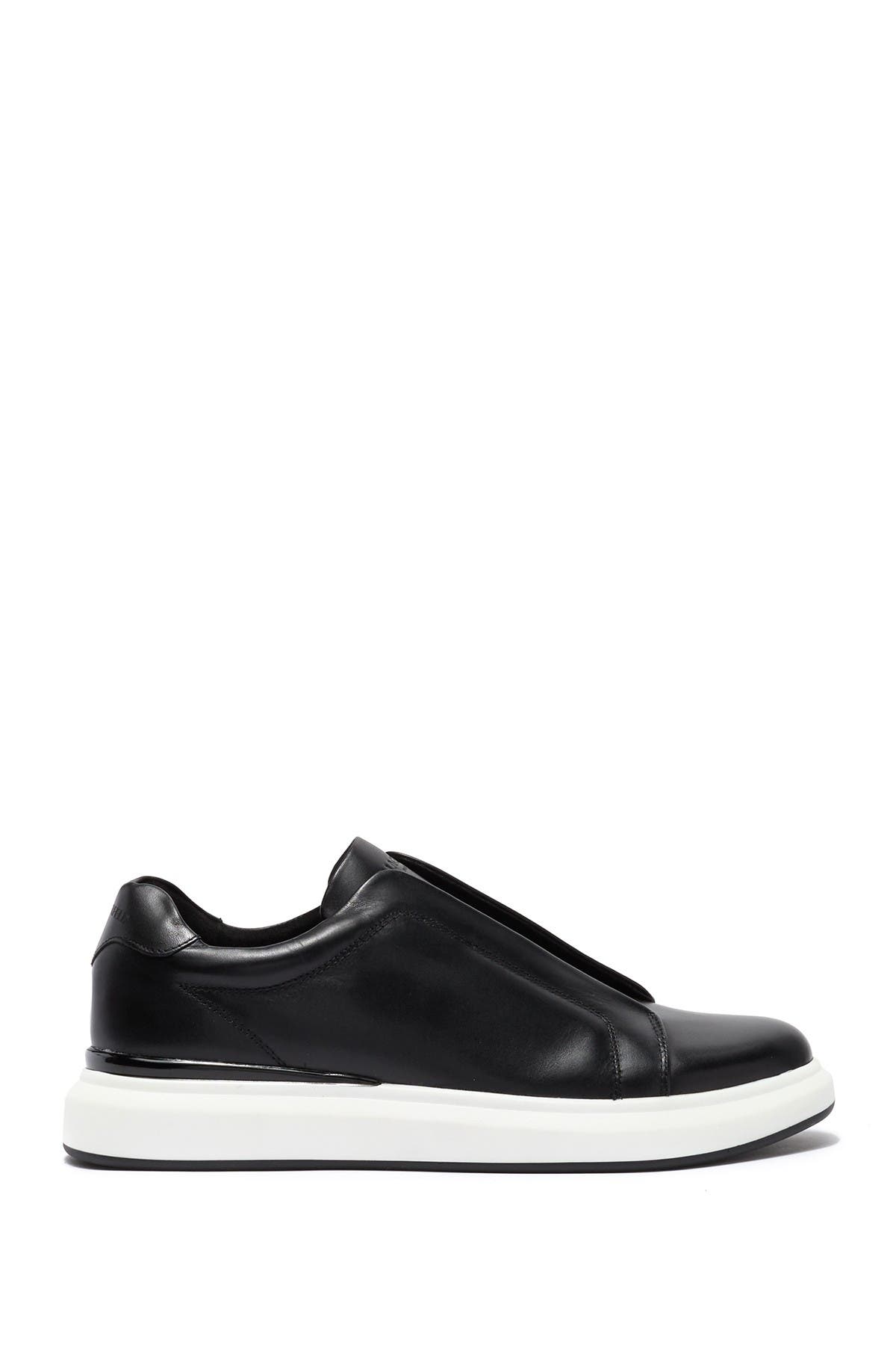 laceless leather sneakers
