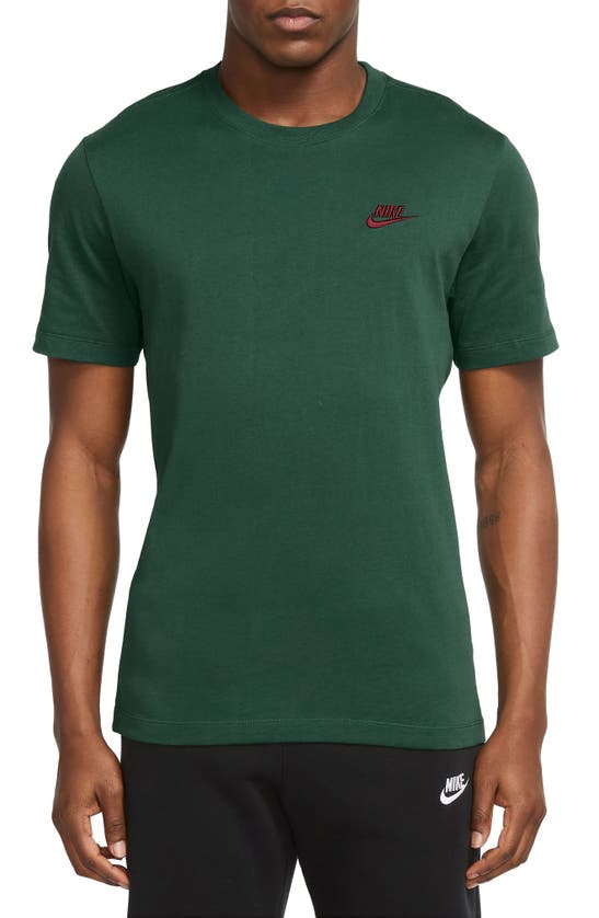 Nike Club Crew Neck T-shirt In Gorge Green