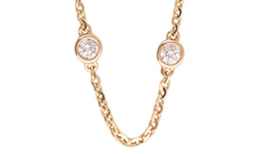Shop Badgley Mischka Collection Lab Created Diamond Station Chain Necklace In Yellow