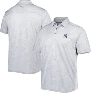 Men's New York Yankees Tommy Bahama Gray Bay Back Panel Button-Up Shirt