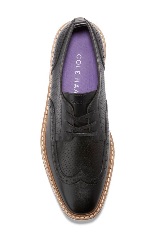 Shop Cole Haan Øriginalgrand Platform Wingtip Derby In Black/ivor