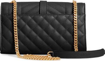 Saint Laurent Small Envelope Calfskin Leather Shoulder Bag in Noir at  Nordstrom - Yahoo Shopping