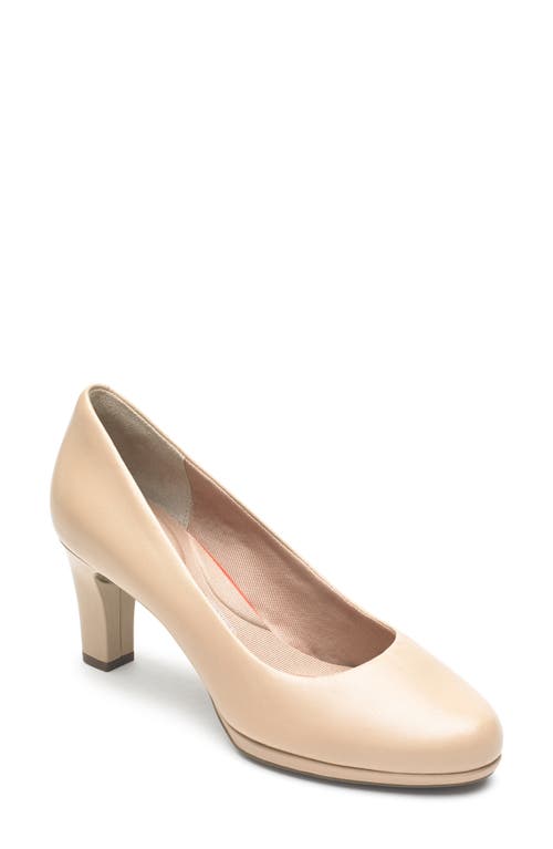 Total Motion Leah Pump in Neutral Beige Leather