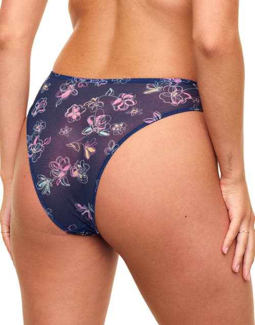 Shop Adore Me Prisma Brazilian Panties In Floral Blue