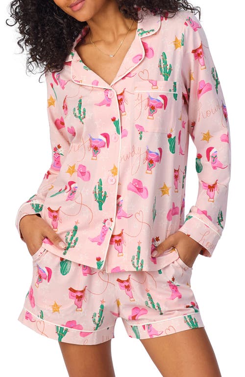 Bedhead Pajamas Long Sleeve Short Pajamas In Christmas Cowgirl