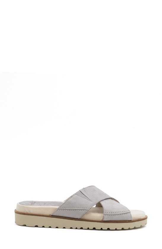 Amalfi By Rangoni Barolo Platform Slide Sandal In Fog Tiffany