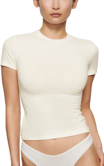 Dior - T-Shirt White Cotton Jersey with Signature - Size M - Women