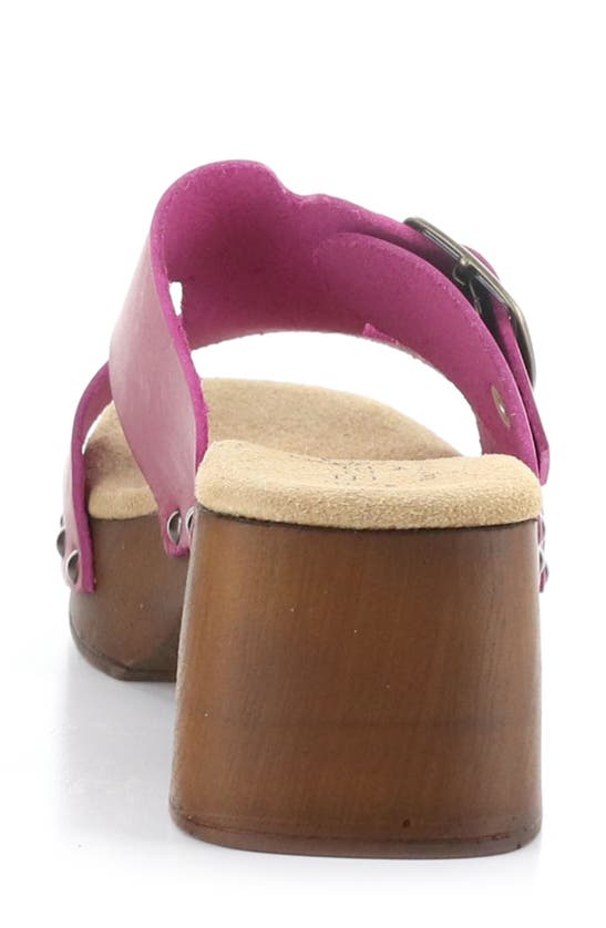 Bos. & Co. Maris Platform Slide Sandal In Magenta