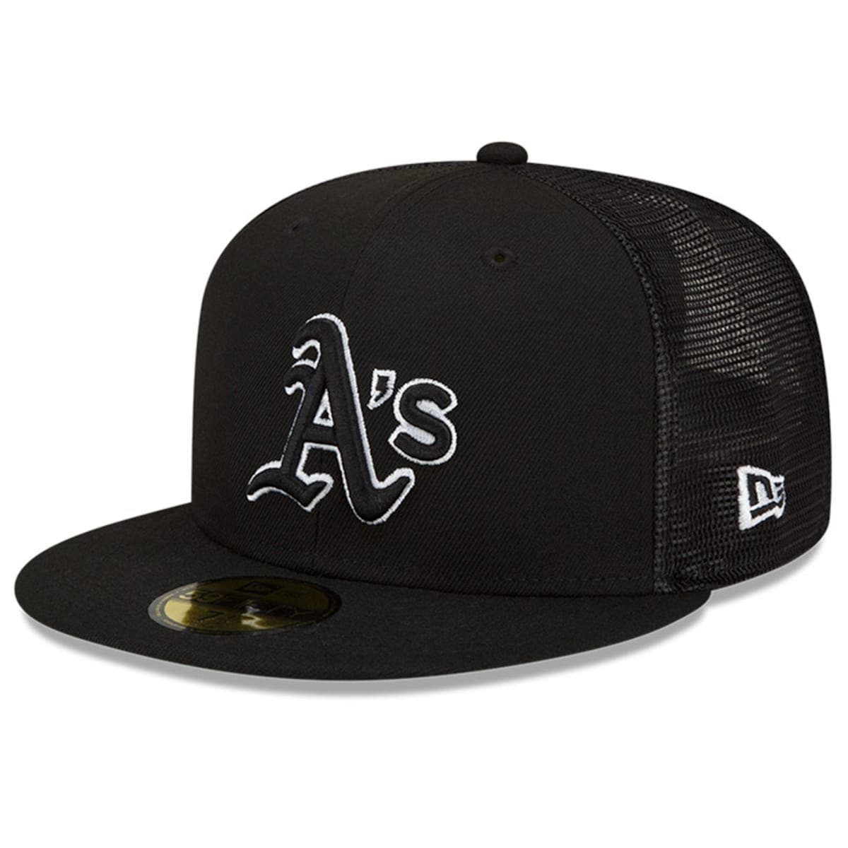 black a's hat