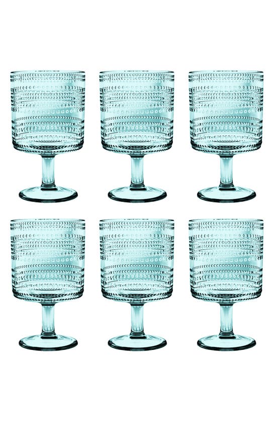 Tarhong Set Of 6 Stacking Goblets In Green