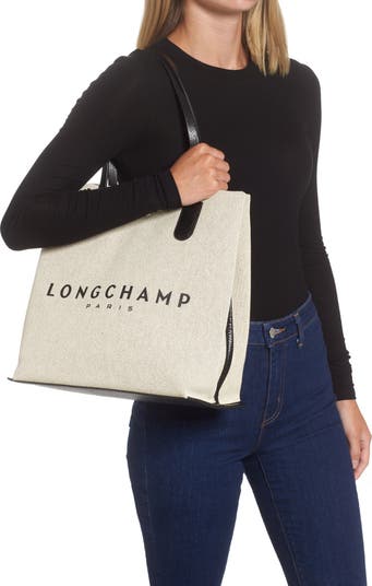 Longchamp, Bags, Longchamp Essential Toile Bucket Bag