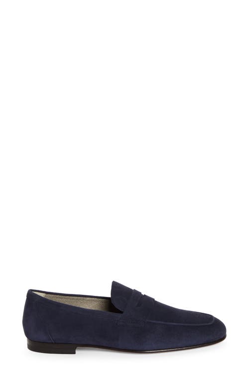 Shop Tod's Deconstructed Penny Loafer In Blue