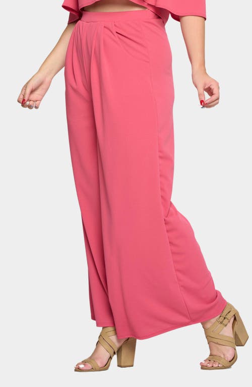 Shop L I V D Rachel Pocket High Waist Wide Leg Pants In Pink