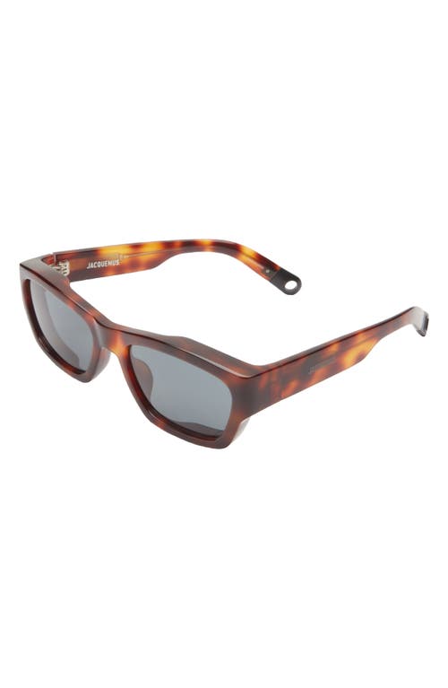 Jacquemus Les Lunettes Meridiano Sunglasses In T-shell/ Matt Black/ Grey