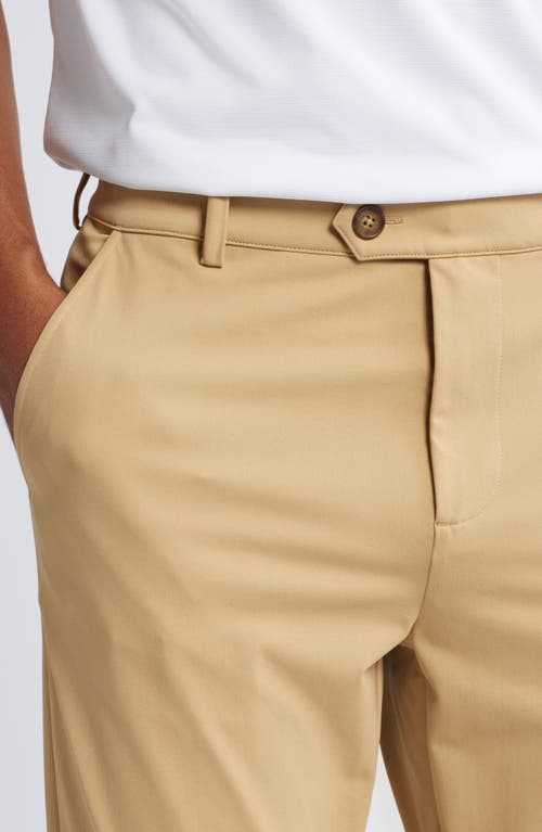 Shop Mizzen + Main Mizzen+main Upton Flat Front Chinos In Khaki Solid