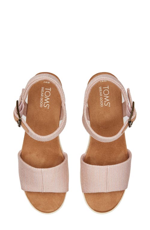 Shop Toms Diana Platform Wedge Sandal In Light/pastel Pink