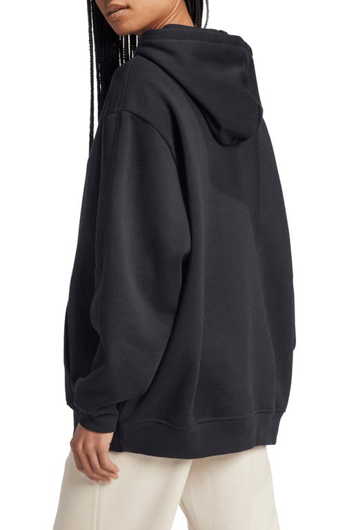 Shop Adidas Originals Adidas Trefoil Essentials Oversized Lifestyle Hoodie In Black