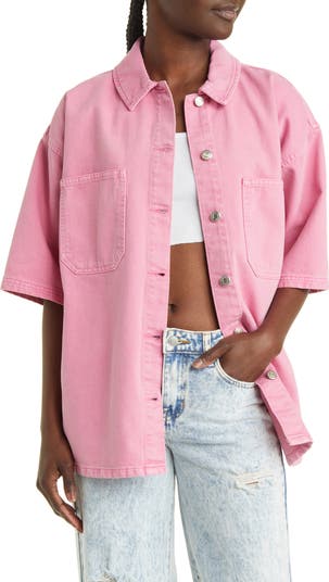 Topshop denim 2025 jacket nordstrom