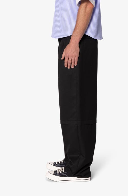 Mnml Hello Preppy Convertible Baggy Pants In Black