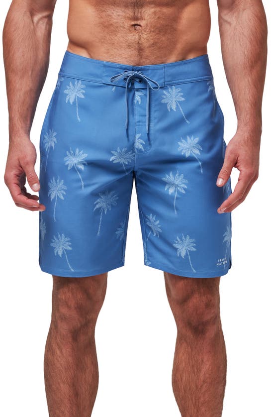 Shop Travis Mathew Island Life Swim Trunks In Quiet Harbor