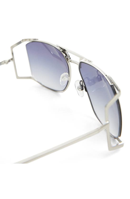 Shop Mango Square Sunglasses In Silver