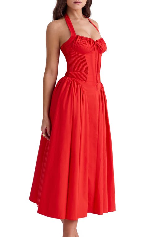 chinese dress ladies House of Cb Mia ecru halter maxi