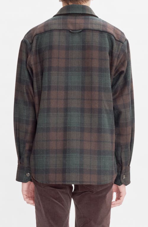 Shop Apc A.p.c. Bobby Plaid Wool Blend Button-up Shirt In Dark Brown