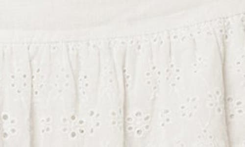 Edikted Fleur Low Rise Tiered Eyelet Miniskort In White