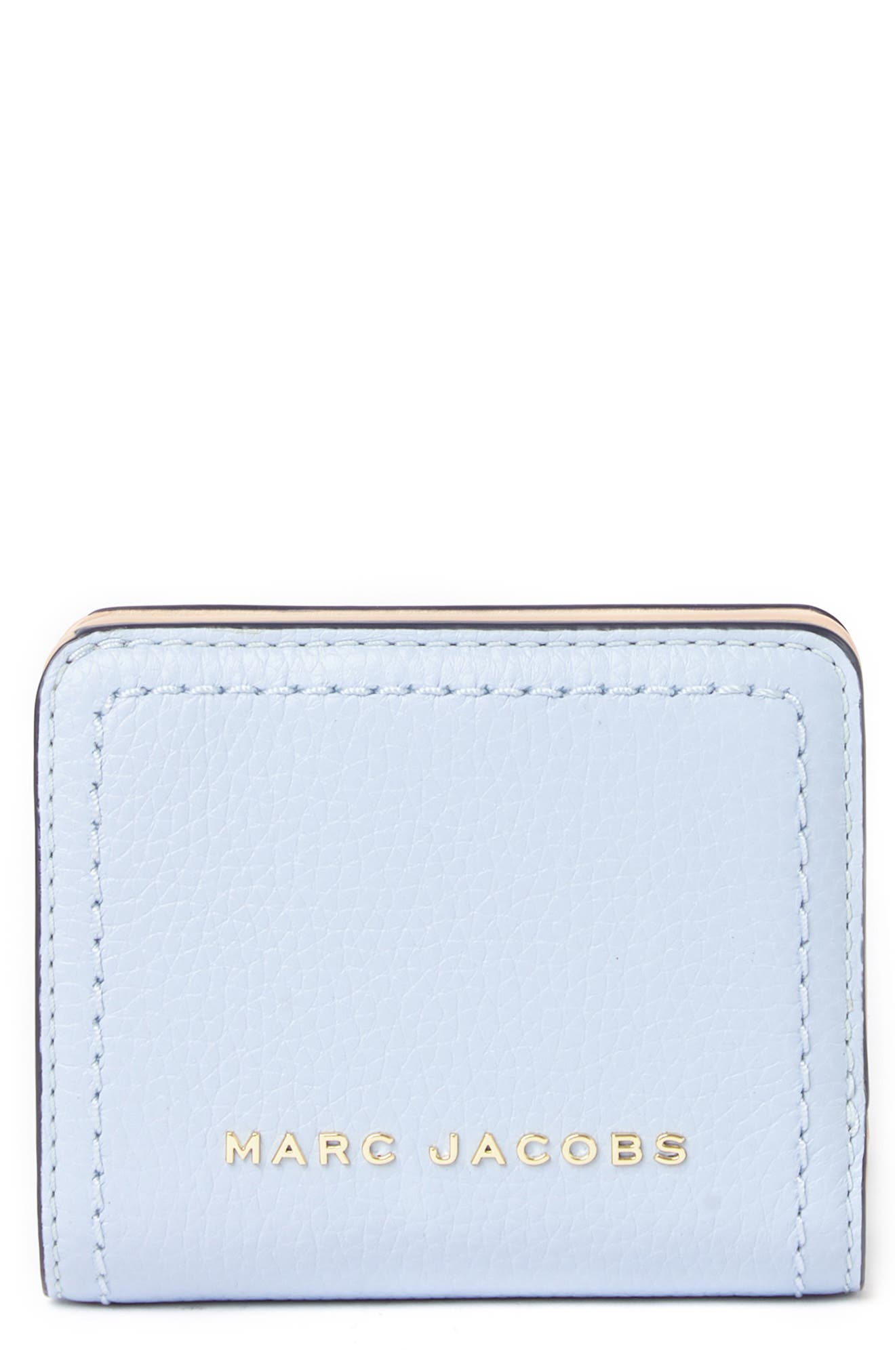 Marc Jacobs Mini Compact Wallet In Blue Mist