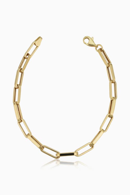 Oradina Venice Bold Link Bracelet In Yellow Gold
