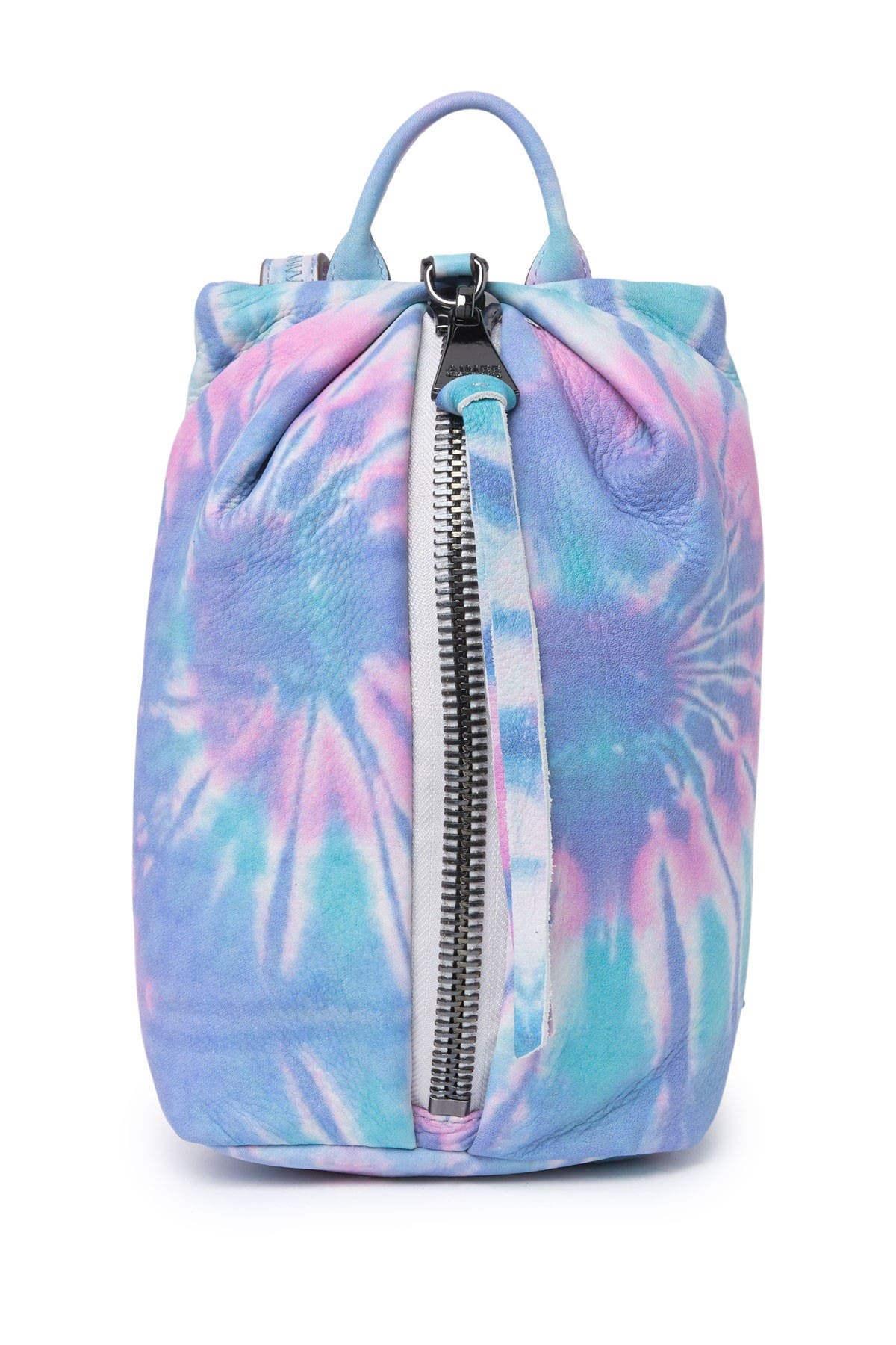 Aimee Kestenberg Tamitha Novelty Leather & Genuine Calf Hair Mini Backpack In Spiral Tie-dye