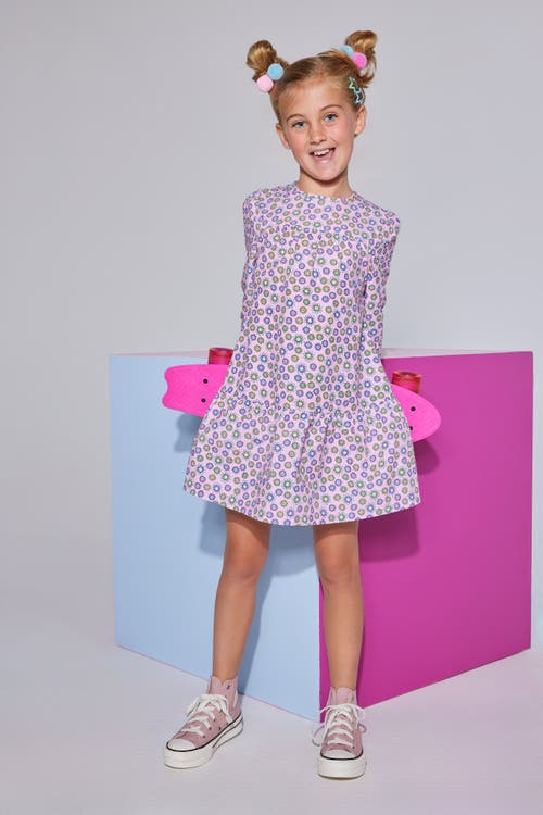 Bisby Kids' Lisle Dress In Vienna Violets