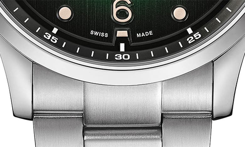 Mido Men's Swiss Automatic Multifort Chronometer Stainless Steel Bracelet Watch 42mm In Green Gradient