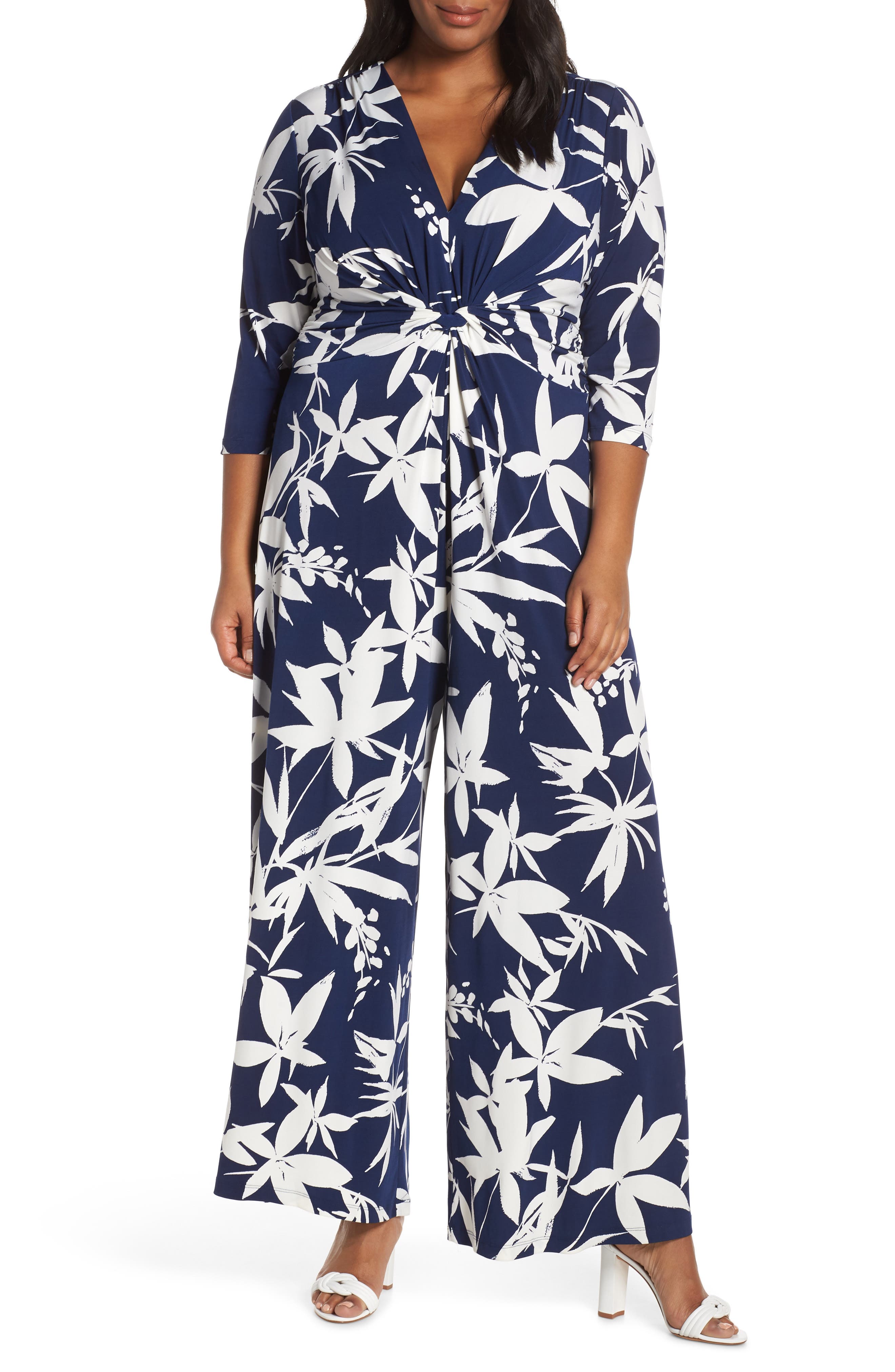 twist wide leg jumpsuit eliza j