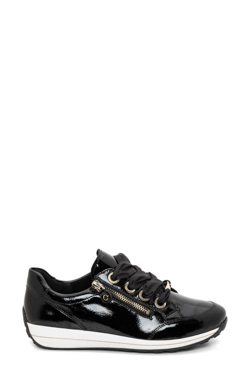 Ara Ollie Sneaker In Black/gold