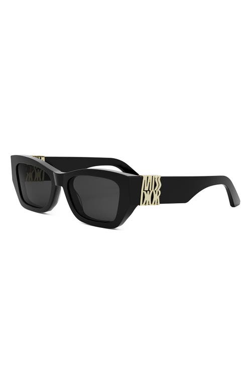 Dior Miss S1i 55mm Square Sunglasses In Shiny Black/smoke